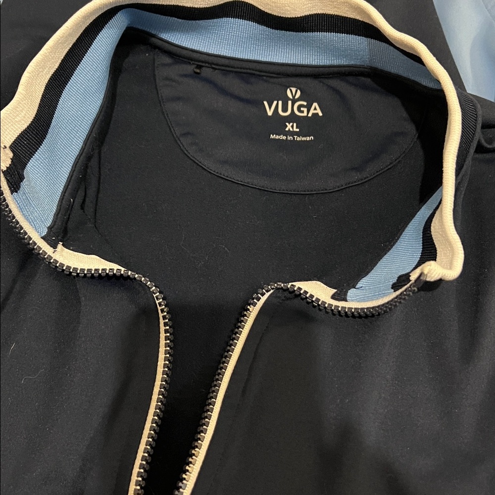 VUGA Men’s Navy Blue 1/4 Zip Pullover – Size XL Golf Quarter Zip jacket top - Picture 9 of 16